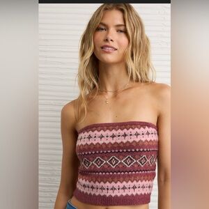 American Eagle whoa so soft tube top sweater size Medium